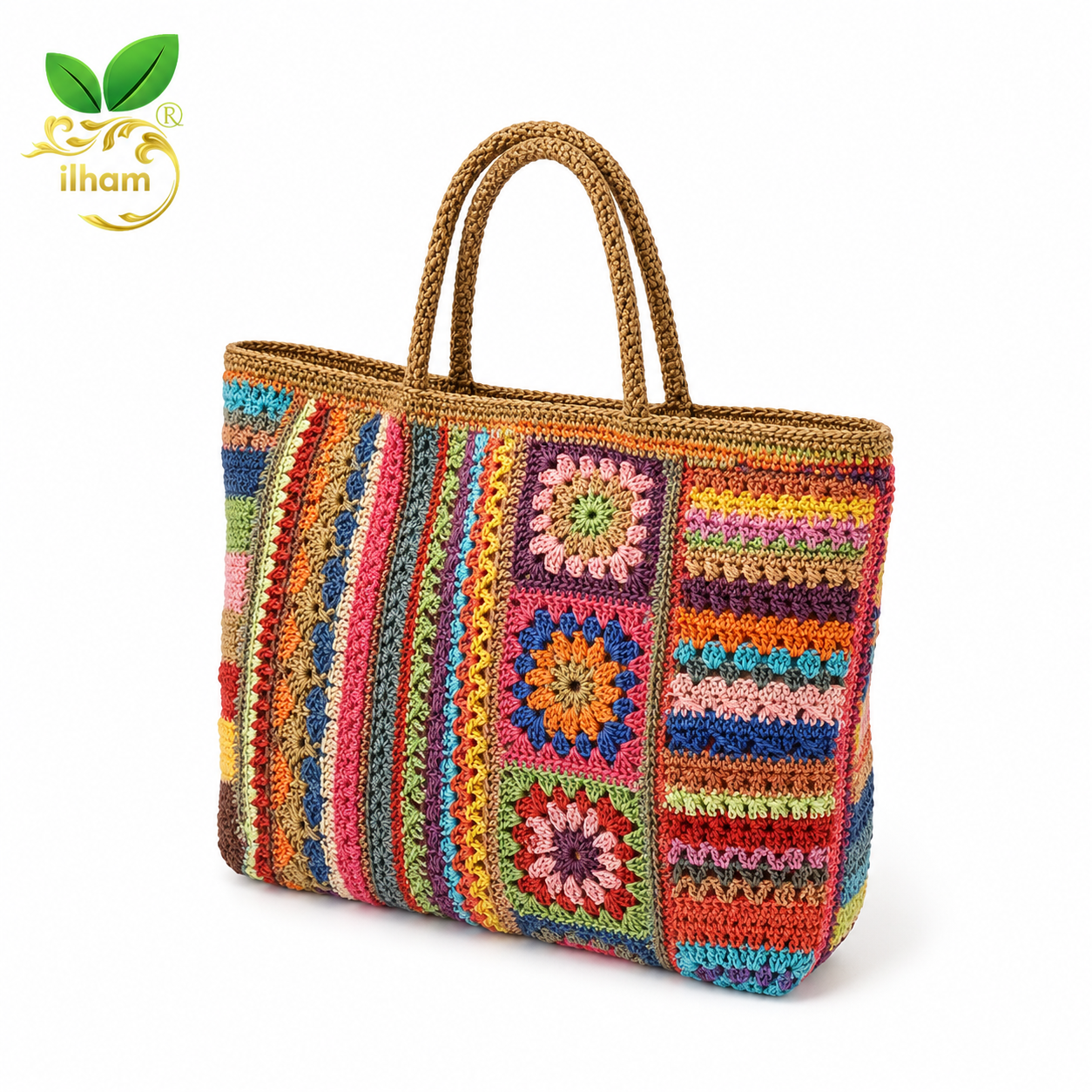 ilham Artisan Mosaic Crochet Tote –The Vibrant Heritage