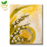 ilham Handmade 3D Golden Solar Bloom Texture Art – Radiant Zen